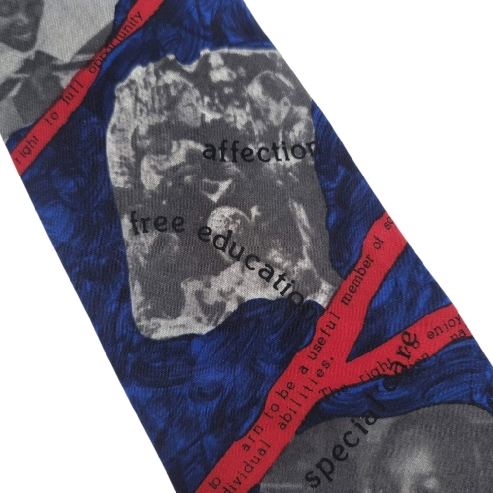 Save The Children Silk Tie Vintage Childs Rights - Picture 4 of 9